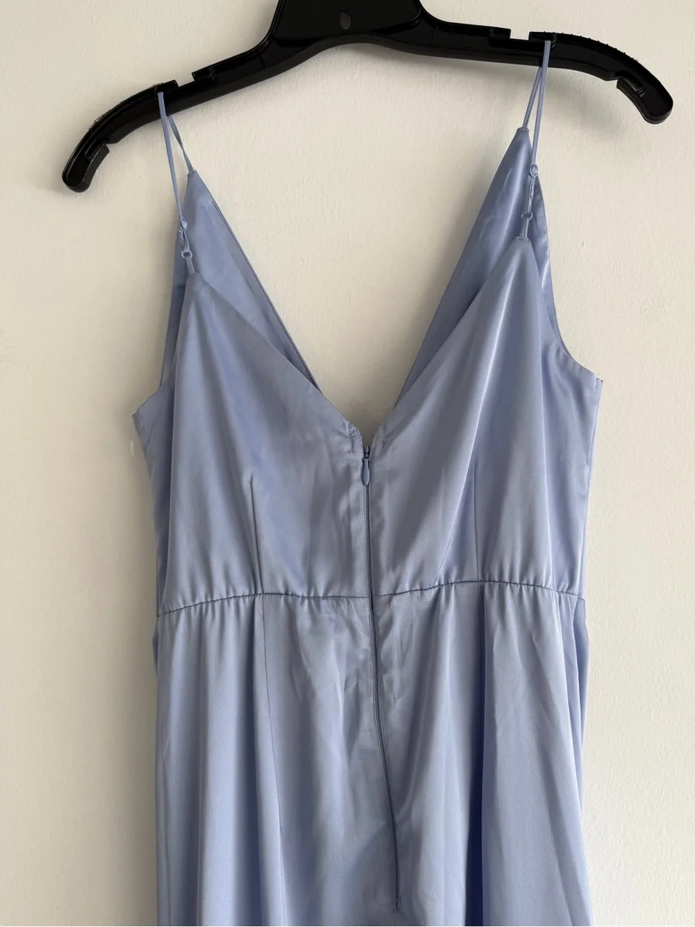 Abercrombie and Fitch Satin Blue Draped Twist-Front Maxi Dress XS 8515